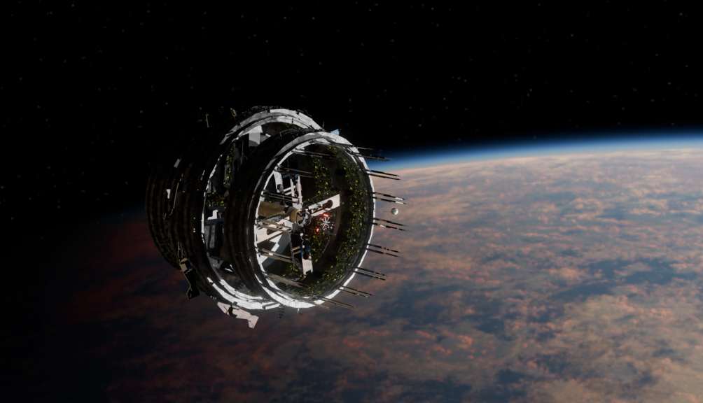 Futuristic Space City Station Live Wallpaper