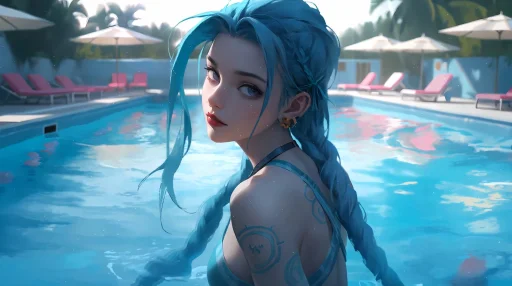 Jinx on Vacation 4K Live Wallpaper