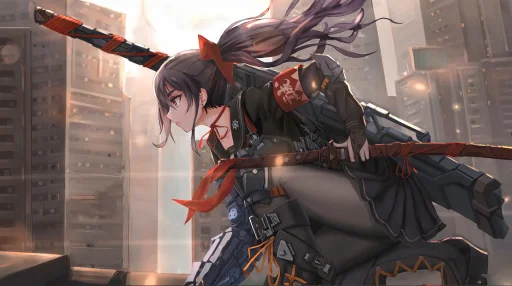Cyber Samurai Girl Live Wallpaper