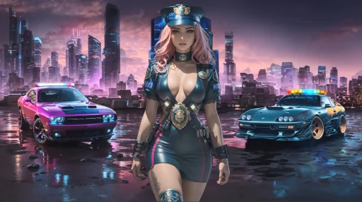Police Girl Live Wallpaper
