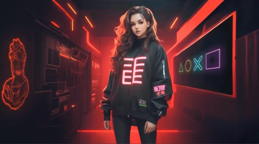 AI Gamer Girl Live Wallpaper