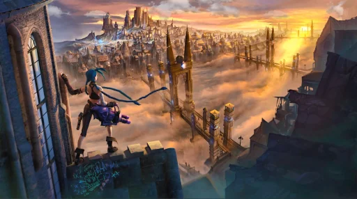 Arcane Jinx Over Piltover Video Wallpaper