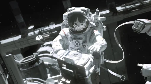 Space Girl HD Live Wallpaper