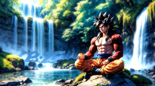 Goku Meditating SS4 Live QHD Wallpaper