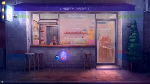 Boba Stop Cafe Live Wallpaper