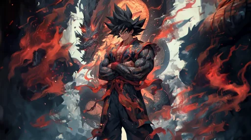 Goku and Dragon in 4K Live Wallpaper