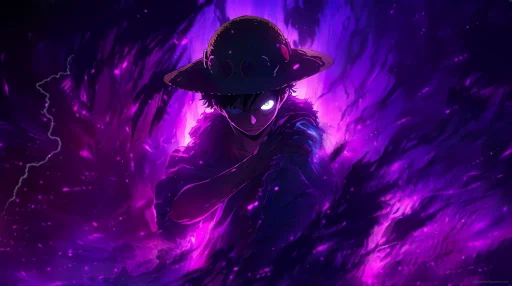 Neon Luffy 4K Live Wallpaper