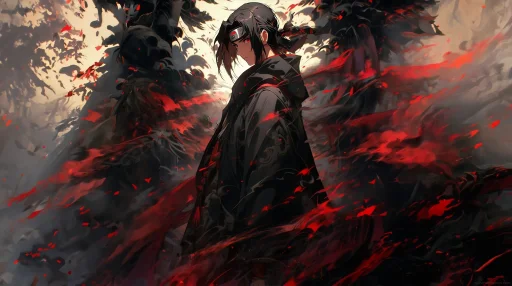 Itachi Black Cloak 4K Live Wallpaper