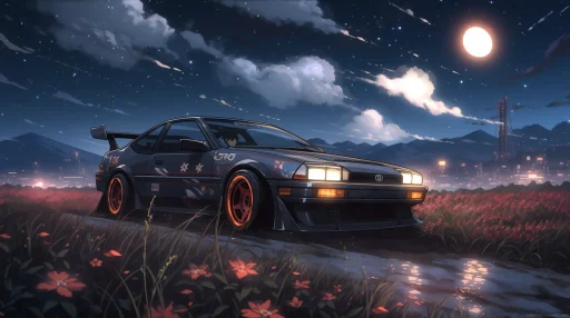 Midnight Drive 4K Live Wallpaper