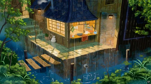 Evening Rain Remastered 4K Live Wallpaper