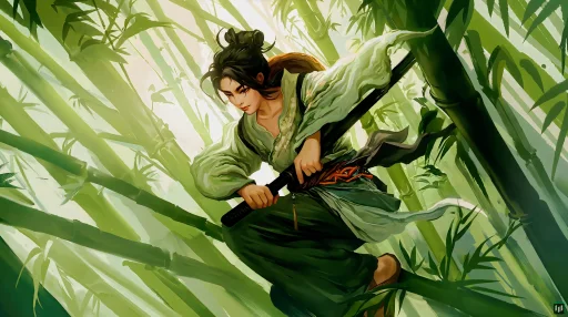 Bamboo Samurai Remastered 4K Live Wallpaper