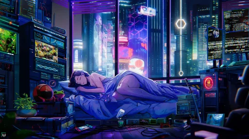 Cyberpunk Night Dream Live Wallpaper
