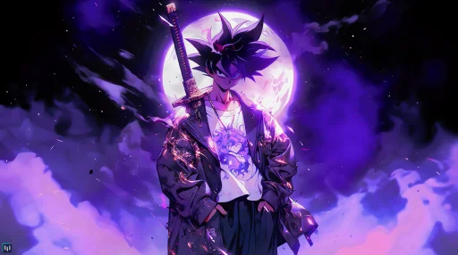 Purple Goku Live Wallpaper