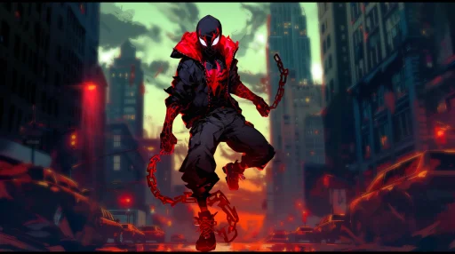 Miles Morales with Chains Live Wallpaper