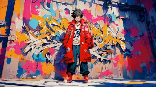 Luffy Graffiti Live Wallpaper