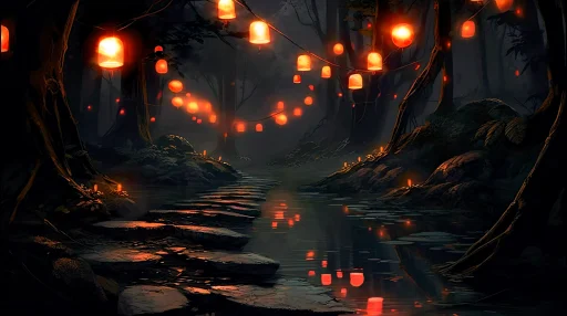 Lantern Forest Live Wallpaper