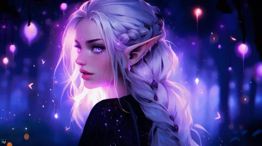 Elf Girl in Enchanted Forest Live Wallpaper