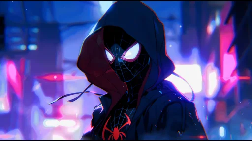 Mile Morales at Night Live Wallpaper