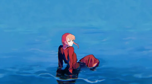 Makima in the Ocean Live Wallpaper