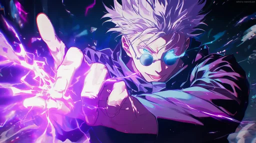 Mystic Aura: Gojos Purple Hollow - Live Wallpaper