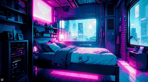 Neon Bedroom - Live Wallpaper