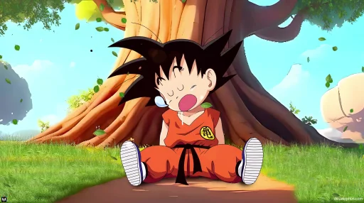 Goku Kid Relaxing - Live Wallpaper