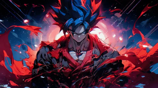 Goku Epic Red Live Wallpaper