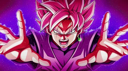 Rose Fury: Goku Black Live Wallpaper