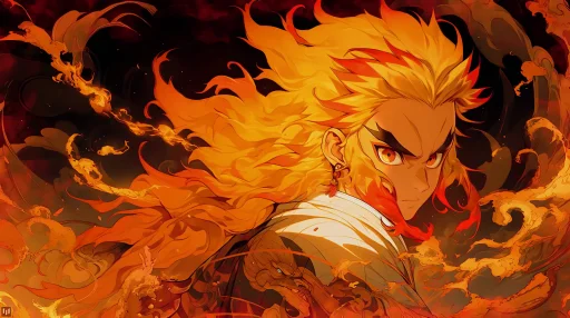 Kyojuro Rengoku - Fire Live Wallpaper