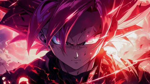 Fierce Flames: Rose Goku Live Wallpaper
