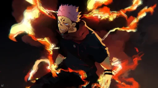 Sukuna - Jujutsu Kaisen in Flame Live Wallpaper
