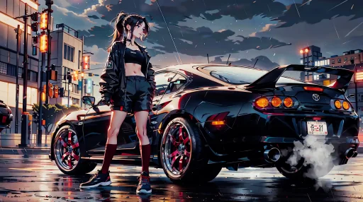 Black Toyota Supra Live Wallpaper