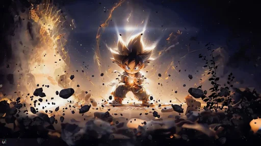 Kid Goku Power Burst Live Wallpaper
