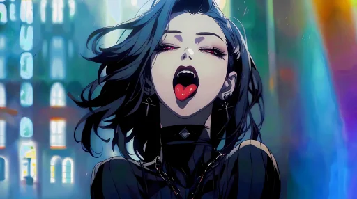 Dark Vampire Girl Live Wallpaper
