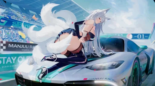 Azur Lane Shinano - Racing Car Live Wallpaper