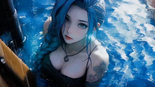 Jinx: Rainy Pool Day Live Wallpaper