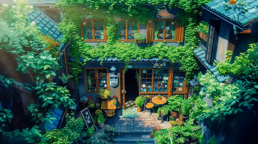 Ghibli Lofi Coffee Live Walpaper