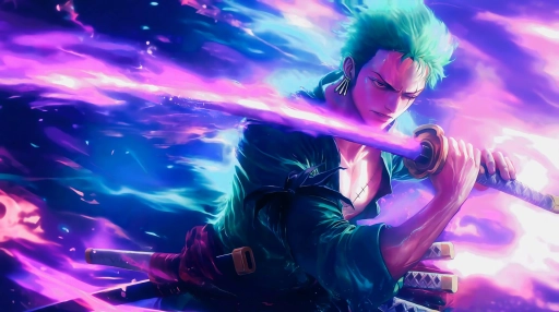 Roronoa Zoros Purple "Enma" Katana Live Wallpaper
