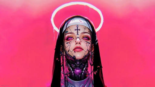 Holy Cyber Nun Live Wallpaper