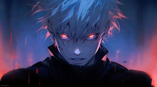 Gojo Satoru Flame Eyes Live Wallpaper