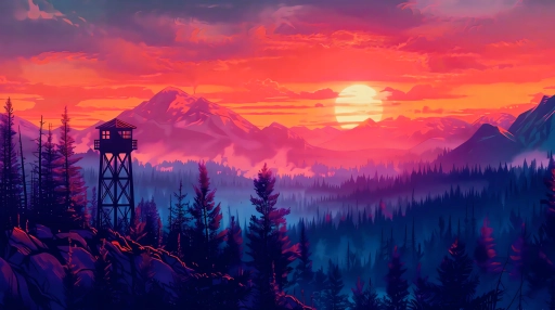 Firewatch Tower Live Wallpaper
