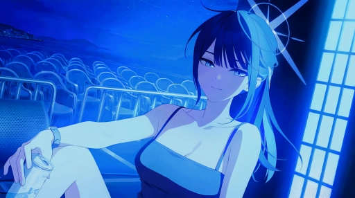 Blue Archive: Saori At Night Live Wallpaper