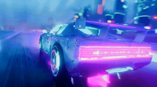 Synthwave Cyberpunk Car Live Wallpaper