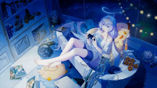 Elf Gamer Girl Live Wallpaper