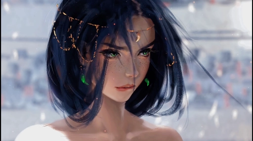 Black Haired Princess Live Wallpaper