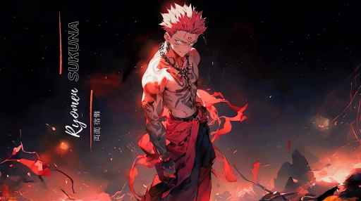 Red Ryomen Sukuna Live Wallpaper