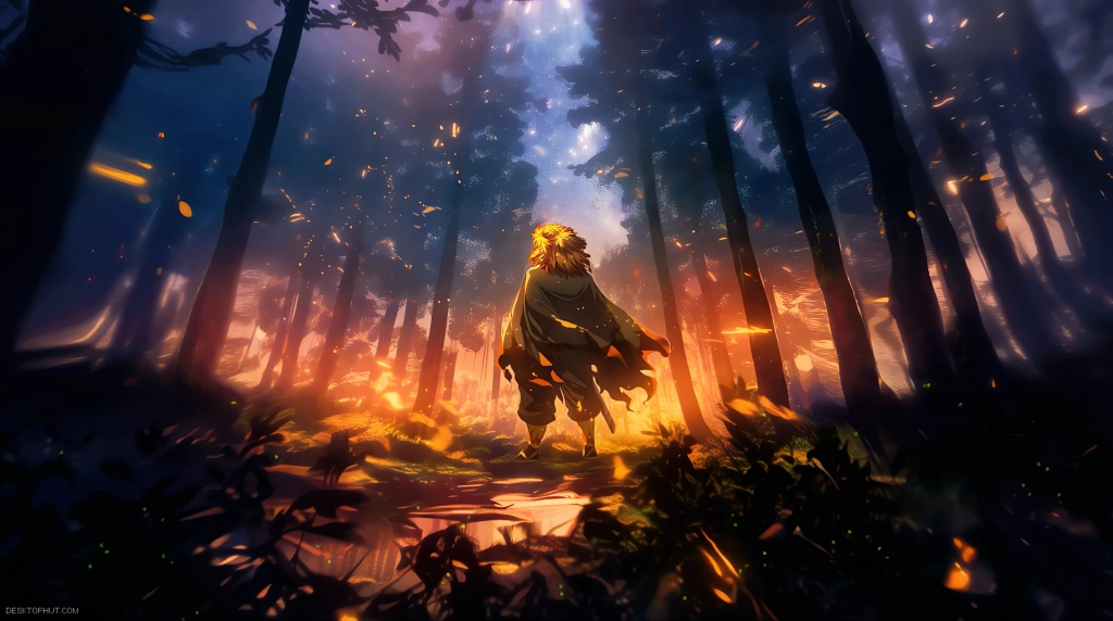 Rengoku - Demon Slayer Forest Live Wallpaper