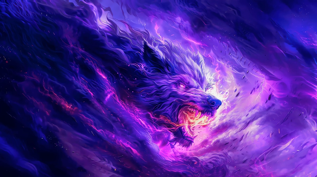 Purple Wolf Live Wallpaper