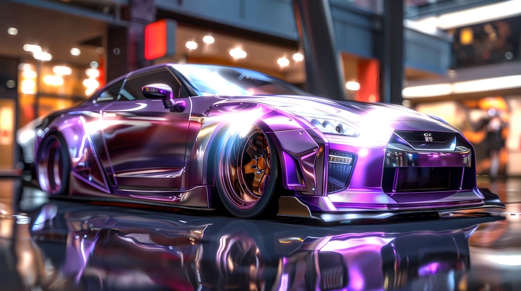 Violet Nissan GTR Live Wallpaper