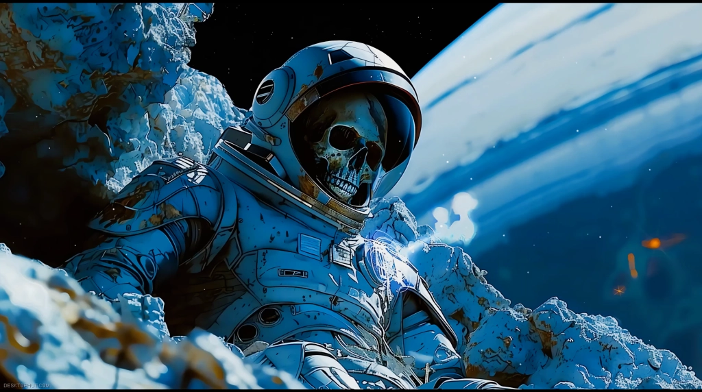 Dead Astronaut in Space Live Wallpaper